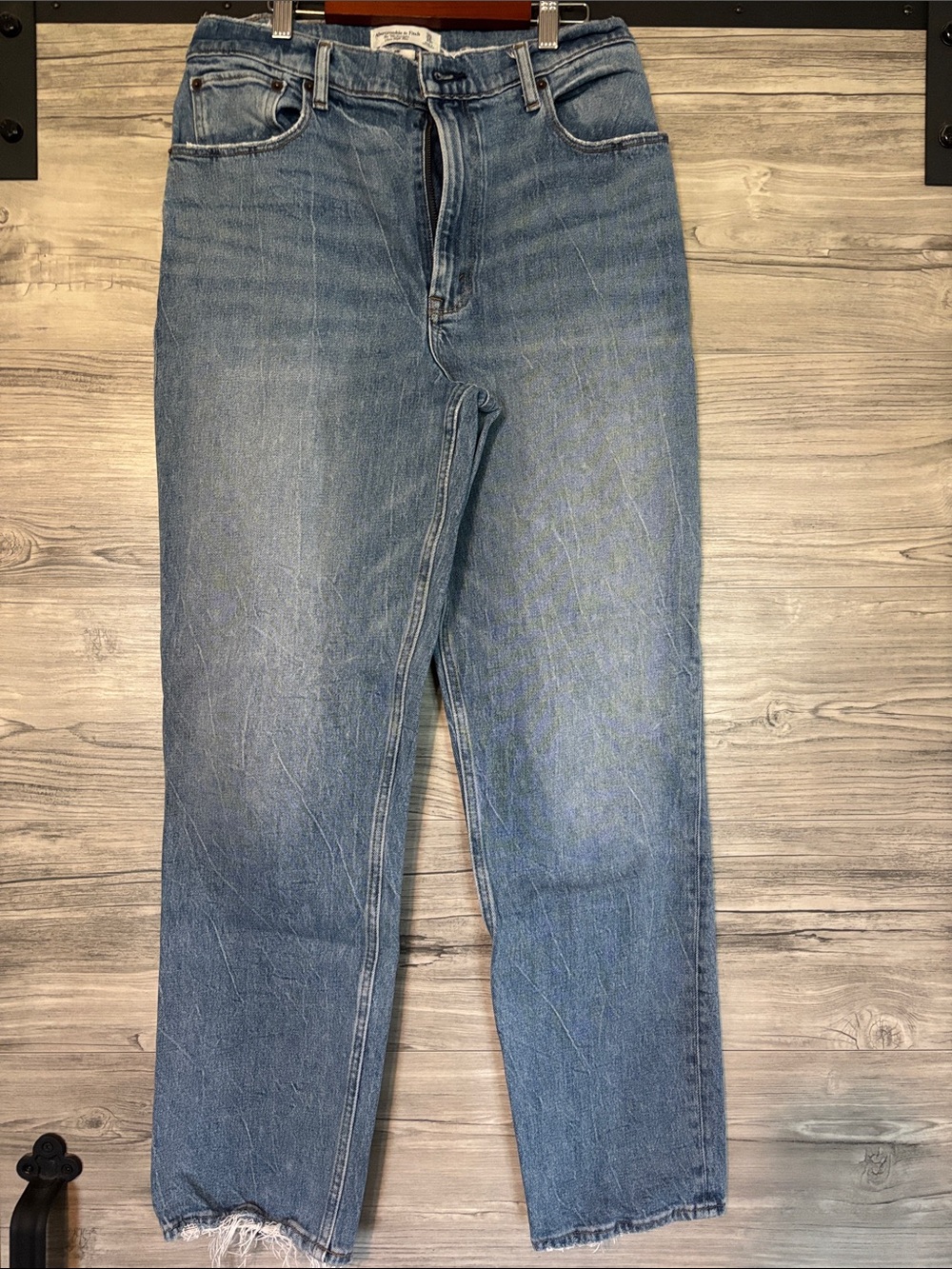 Abercrombie & Fitch Light Blue Ultra High Rise '90s Straight Jeans